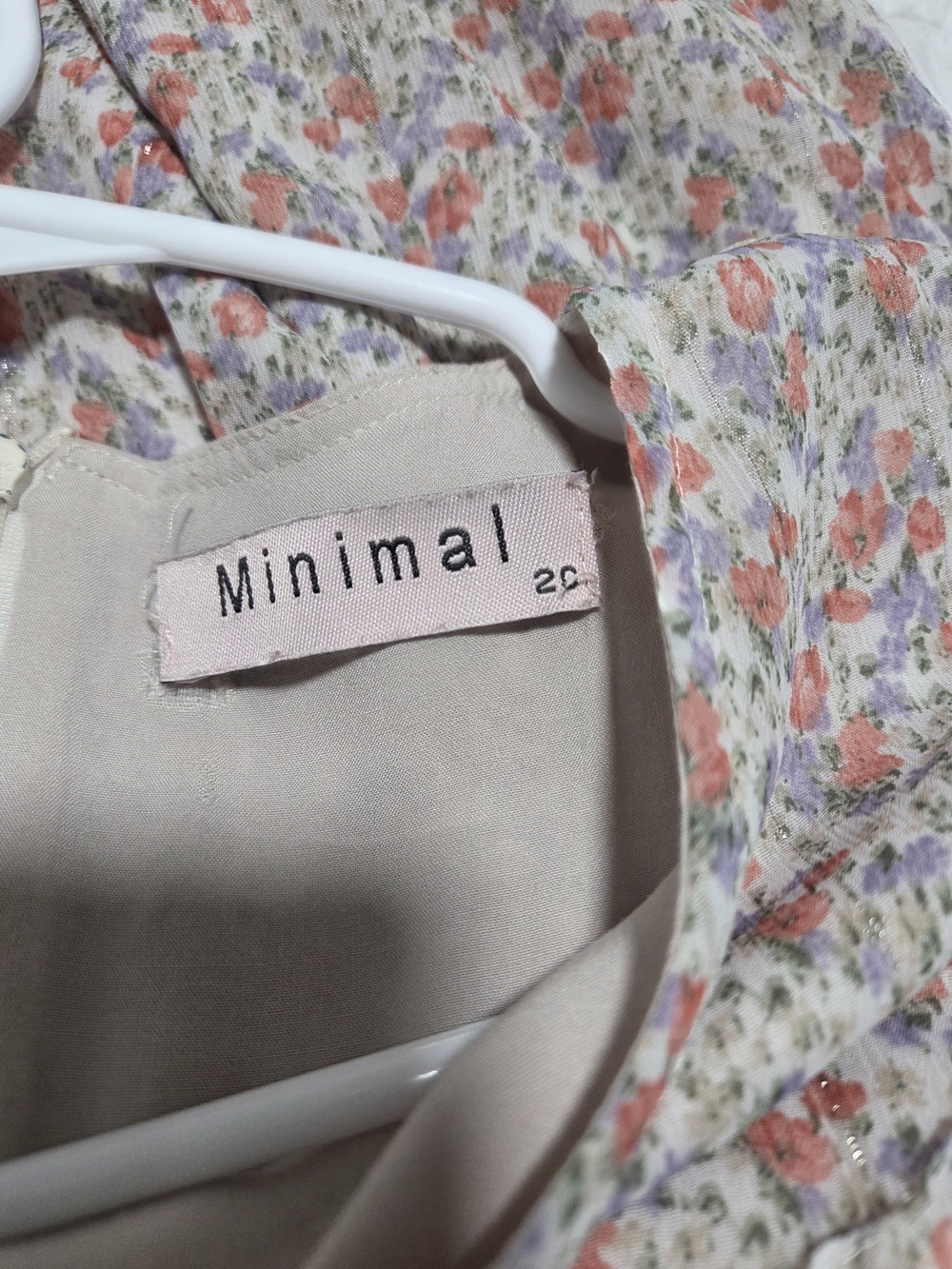 Minimal Floral Midi Dress Size 20 Like New - Picture 7 of 10